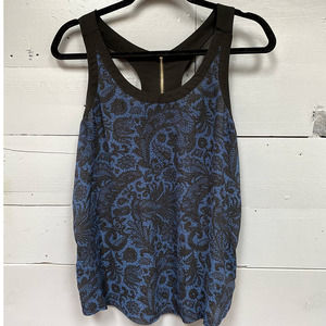 Express Black/Blue Racerback tank